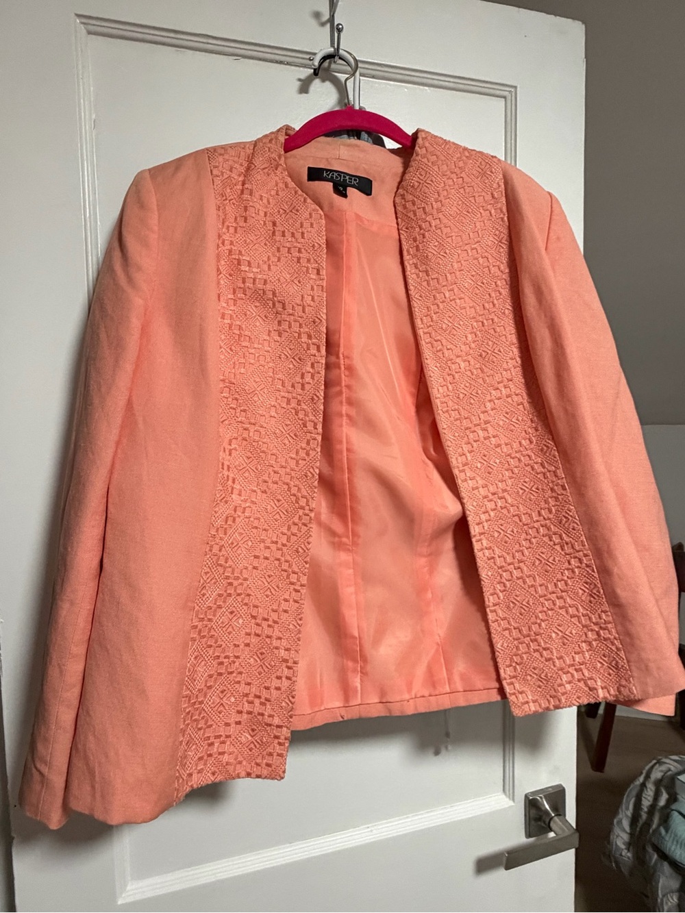 Kasper Peach Lace Jacket